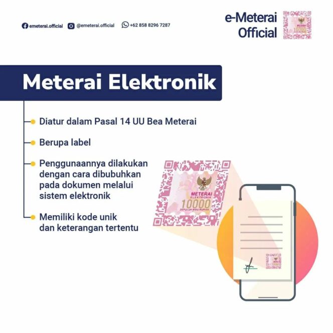  
Meterai Elektronik atau E-Meterai (Foto: Istimewa)